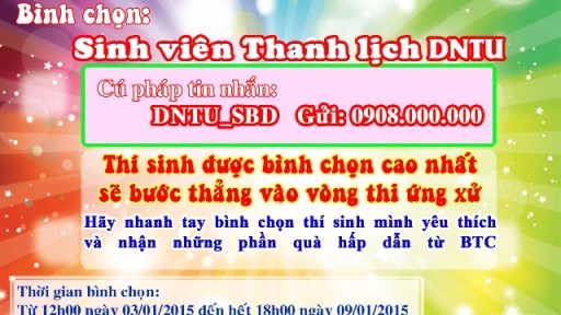 Bình chọn Sinh viên Thanh lịch DNTU