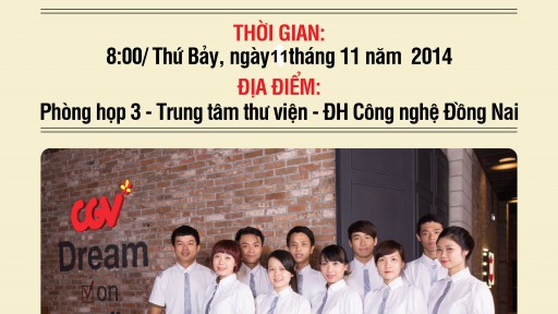 Cụm rạp chiếu phim CGV tại Big C Đồng Nai thông báo tuyển dụng