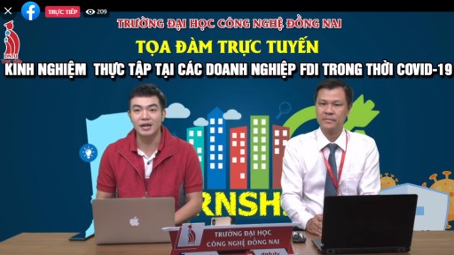 DNTU tổ chức Tọa đàm trực tuyến với chủ đề Kinh nghiệm thực tập các Doanh nghiệp FDI trong thời Covid-19