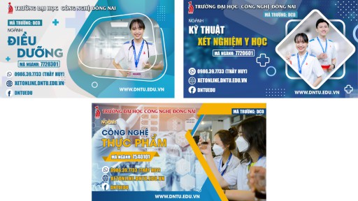 KHOA Y: • Điều dưỡng • Kỹ thuật xét nghiệm y học • Công nghệ thực phẩm