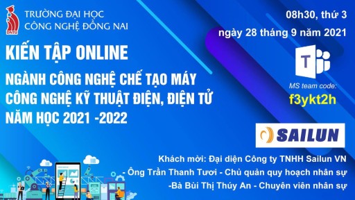 Kiến tập ngành Công nghệ chế tạo máy, Công nghệ kỹ thuật điện - điện tử và Chương trình Hướng tới tương lai cùng SAILUN cho sinh viên DNTU